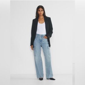 Denim Forum The Farrah Hi-Rise Cargo Jean